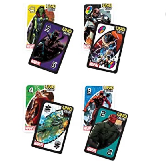 UNO FLIP—MARVEL Edition-112 Double Sided Cards-Ages 7+- 2-10 Players-NEW - Picture 5 of 5